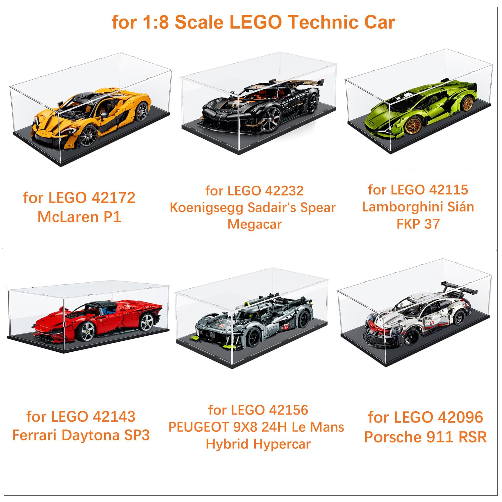 Amazon.com: 3mm Clear Acrylic Display Case for LEGO McLaren P1